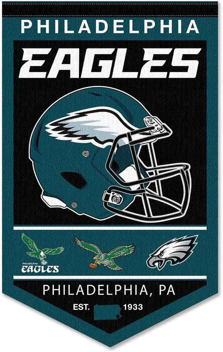 WinCraft Philadelphia Eagles Heritage History Banner Pennant