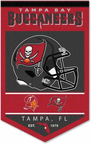 WinCraft Tampa Bay Buccaneers Heritage History Banner Pennant