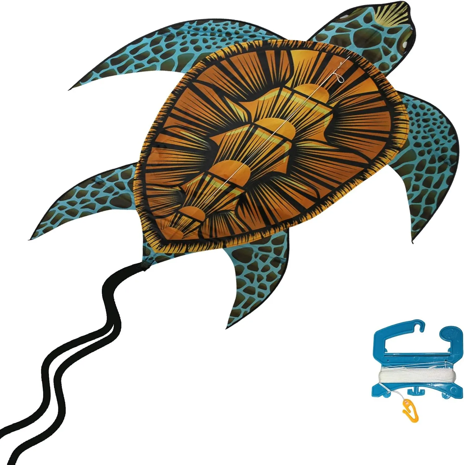 WindNSun Animal Shaped Kites - Rainforest & SkyZoo Land Animal Kites and Sealife Marine Animals w/SkyTails, Kite Handle, and Kite String