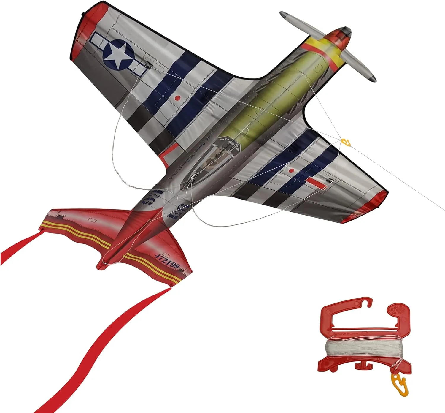 WindNSun FlightZone Kites - Easy to Fly Aviation Themed Airplane and Space Shuttle Kites for Kids and Adults