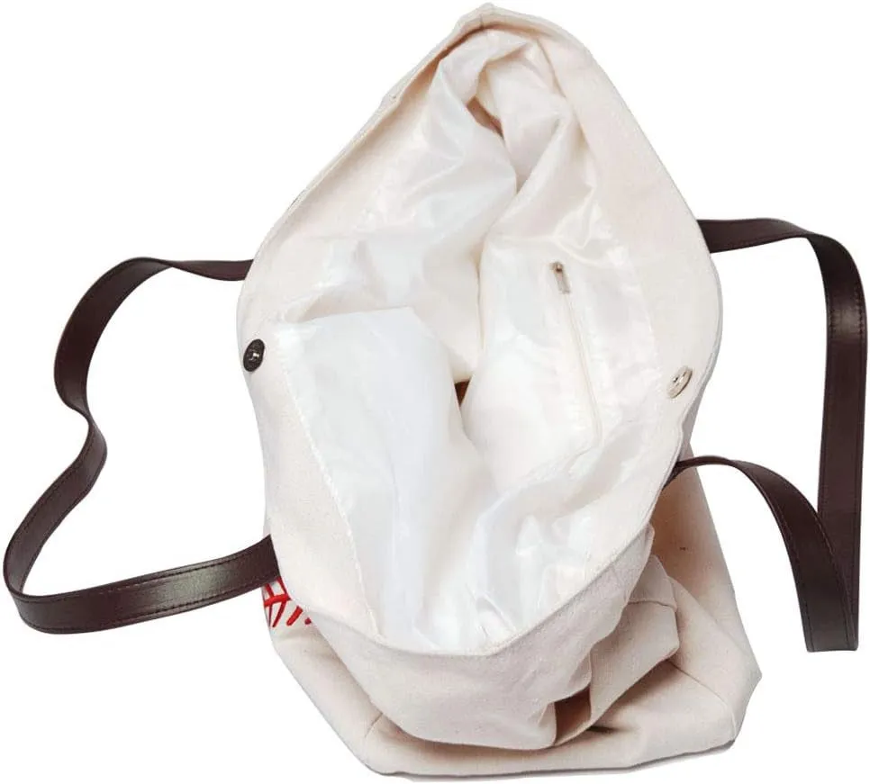 Woman Baseball Tote Handbag Large Oversize Casual Canvas Sports Mom Beach Travel Bag