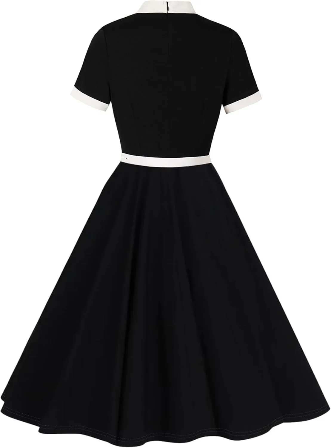 Women 1950s Vintage Floral Cocktail Swing Dress 50s Short Sleeve Audrey Hepburn Rockabilly Prom Dress A Line Tea Party Dress