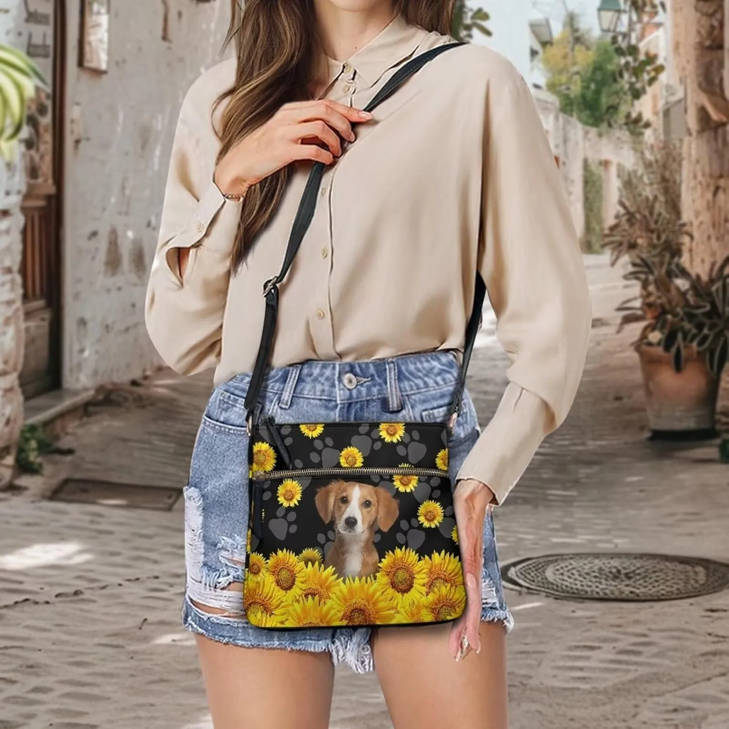 Women Leather Crossbody Hobo Bag Satchel Purse Cross Body Purse Handbag with Adjustable Shoulder Strap