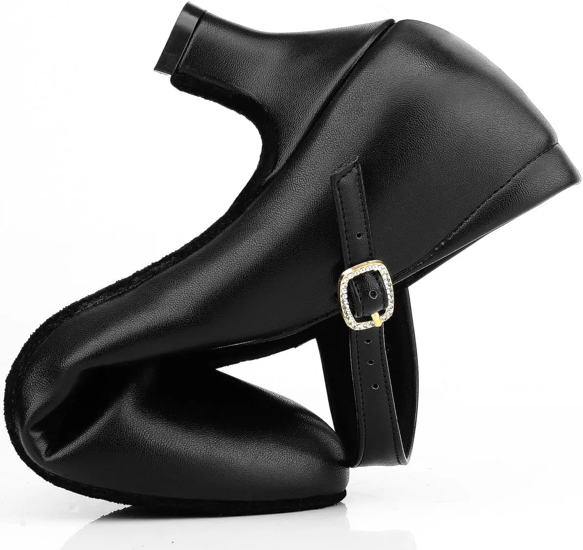 Women's Ankle Strap Heels Character Shoes Wedding Ballroom Latin Dance Pumps
