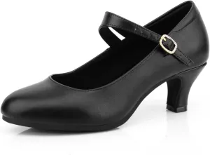 Women's Ankle Strap Heels Character Shoes Wedding Ballroom Latin Dance Pumps