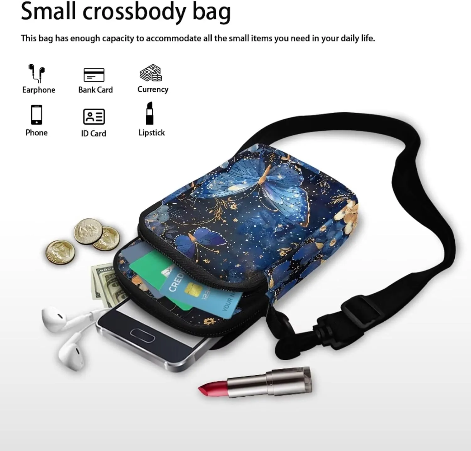 Women's Casual One Shoulder Handbag with Adjustable Strap Double Layered Zipper Snap Ring Fashion Bag