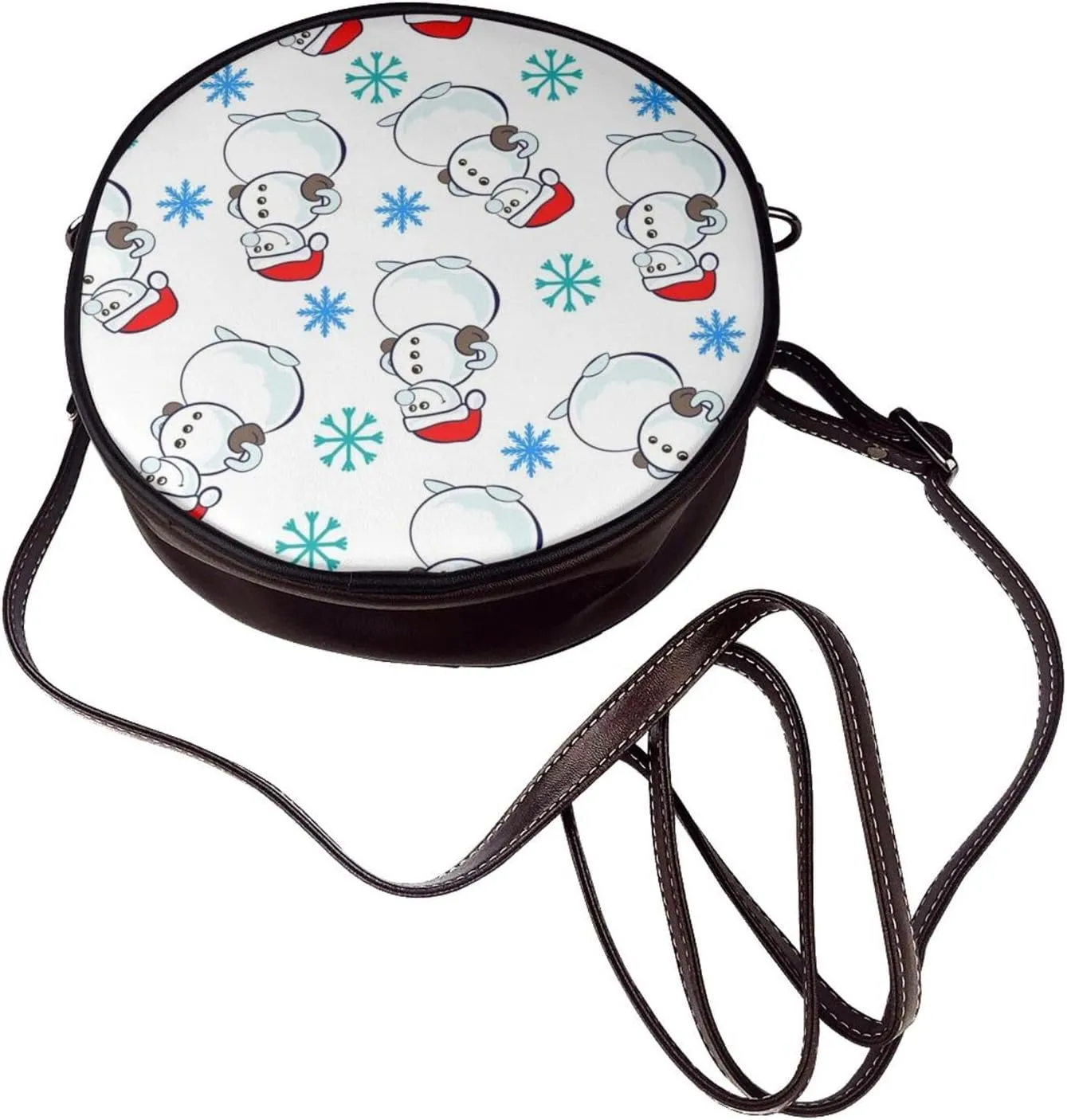 Women's Crossbody Purse - PU Leather Crossbody Bags for Women, Circle Purse Bag for Travel Business Party