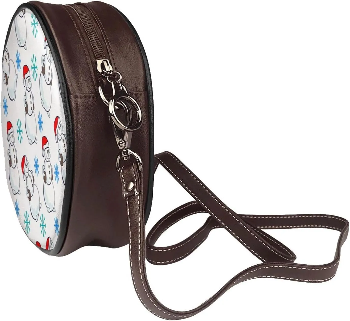 Women's Crossbody Purse - PU Leather Crossbody Bags for Women, Circle Purse Bag for Travel Business Party