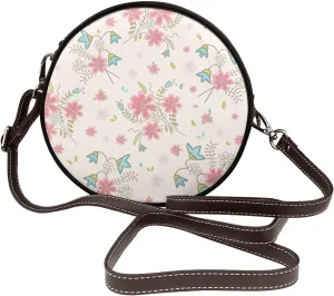 Women's Crossbody Purse - PU Leather Crossbody Bags for Women, Circle Purse Bag for Travel Business Party