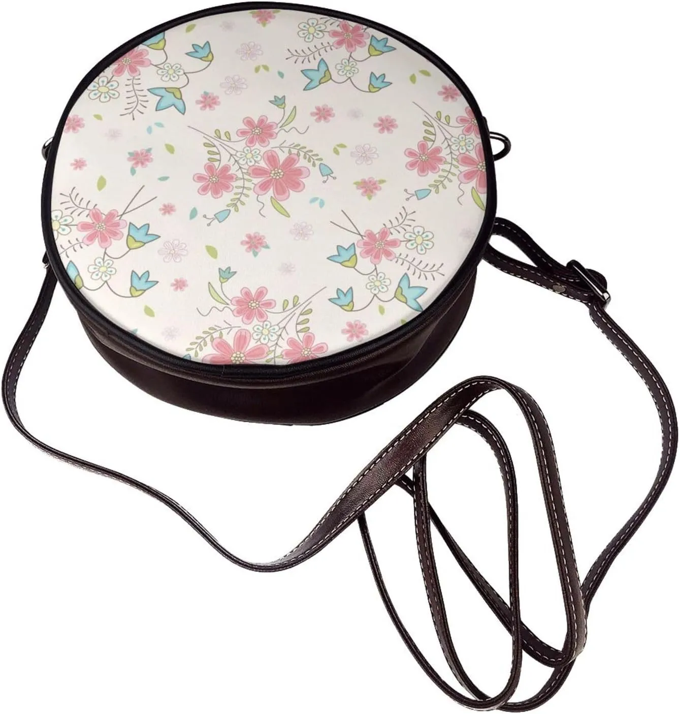 Women's Crossbody Purse - PU Leather Crossbody Bags for Women, Circle Purse Bag for Travel Business Party