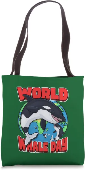 World Whale Day February Celebrate Orcas Mammals Tote Bag