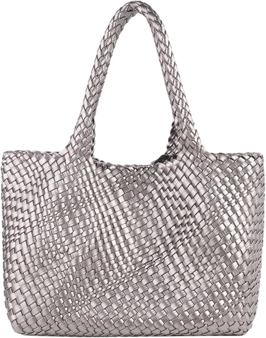 Woven Bag for Women，Vegan Leather Handwoven Tote Bags with Purse Shopper Bag Large Shoulder bag