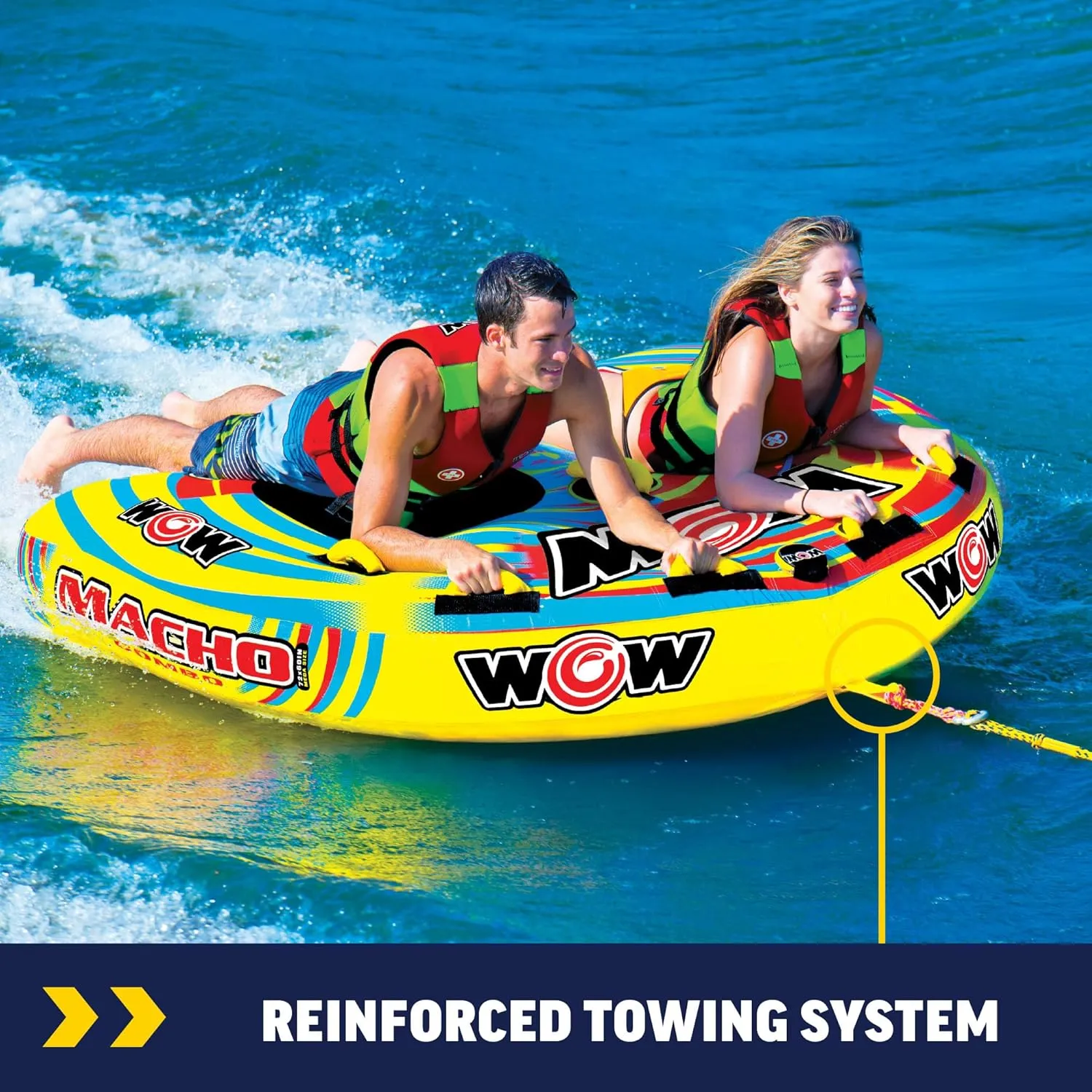 WOW Sports Macho Combo Towable Tubes for Boating, Accessories for Tubing, Water Tube for Boats