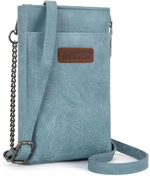 Wrangler Small Crossbody Purse for Women RFID Blocking Over Shoulder Cellphone Wallet with Credit Card Slots