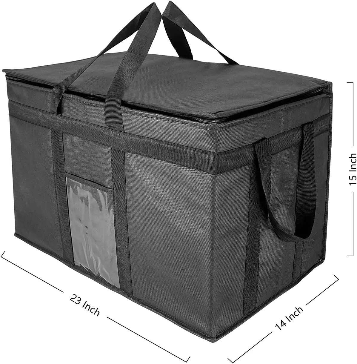 XXXL Large Insulated Collapsible Cooler Bags with Zipper Closure, Reusable Grocery Shopping Bags Keep Food Hot or Cold,Ideal for Catering,Grocery Transport,23 x 15 x 14 inches