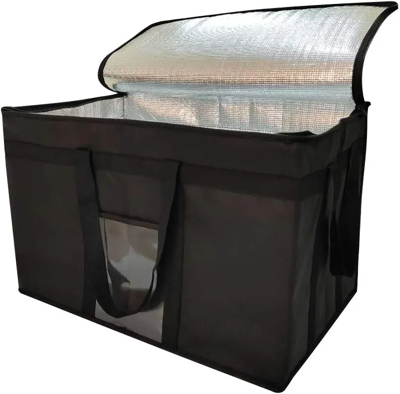XXXL Large Insulated Collapsible Cooler Bags with Zipper Closure, Reusable Grocery Shopping Bags Keep Food Hot or Cold,Ideal for Catering,Grocery Transport,23 x 15 x 14 inches