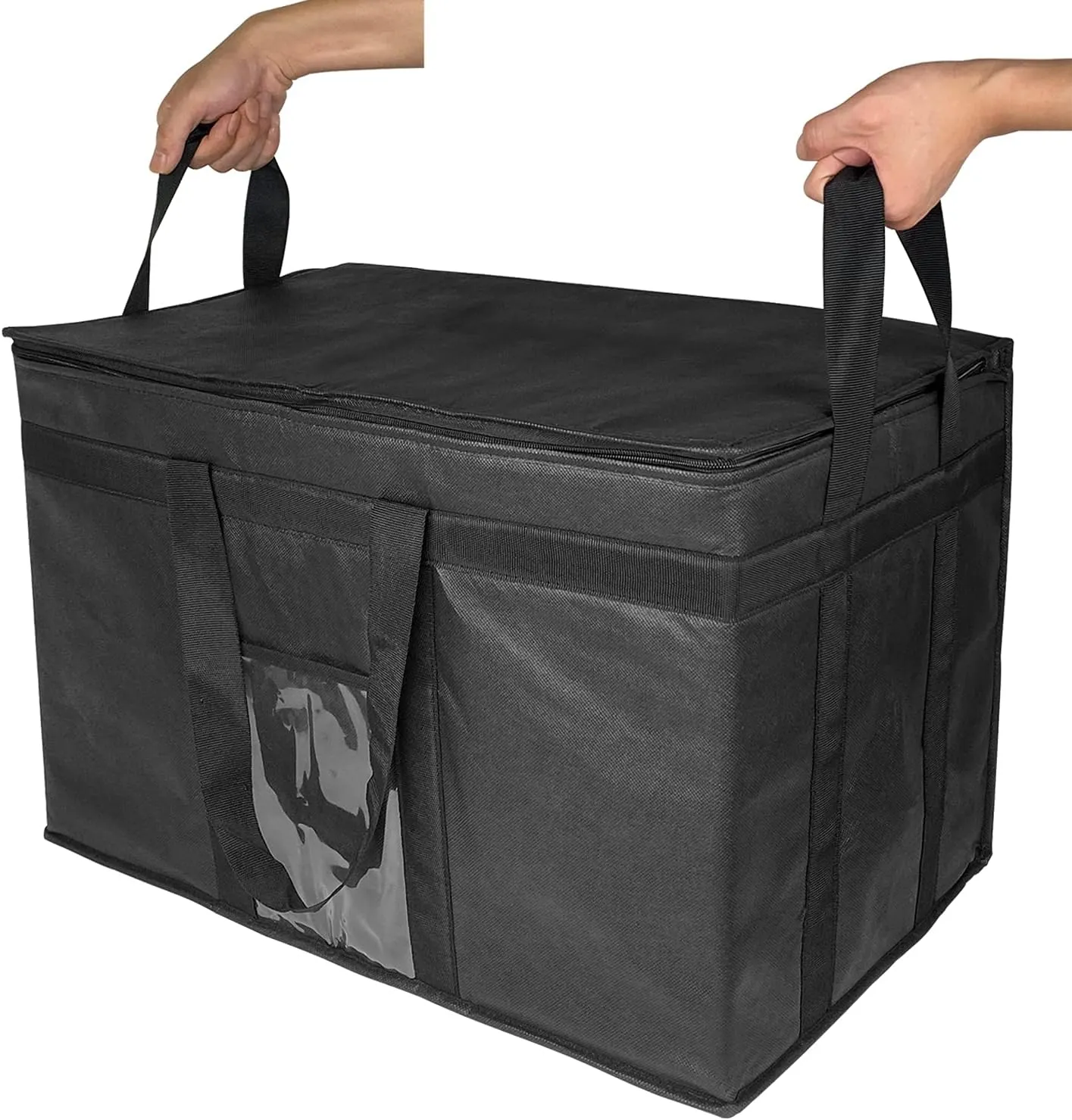 XXXL Large Insulated Collapsible Cooler Bags with Zipper Closure, Reusable Grocery Shopping Bags Keep Food Hot or Cold,Ideal for Catering,Grocery Transport,23 x 15 x 14 inches