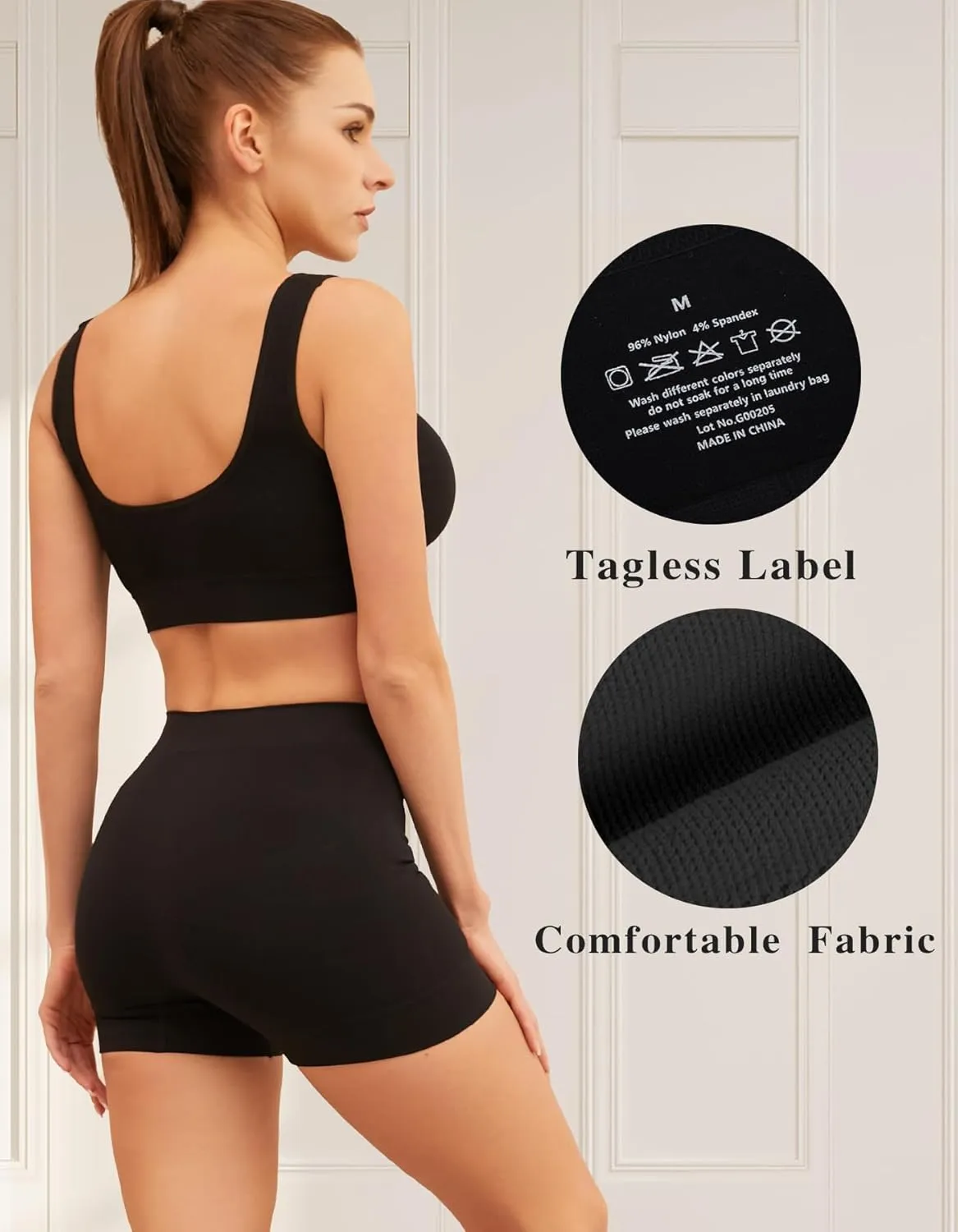 YADIFEN 3 Pack Womens Sports Bras，Wireless Comfortable Seamless Sleep Yoga Sports Bras for Women with Removable Pads
