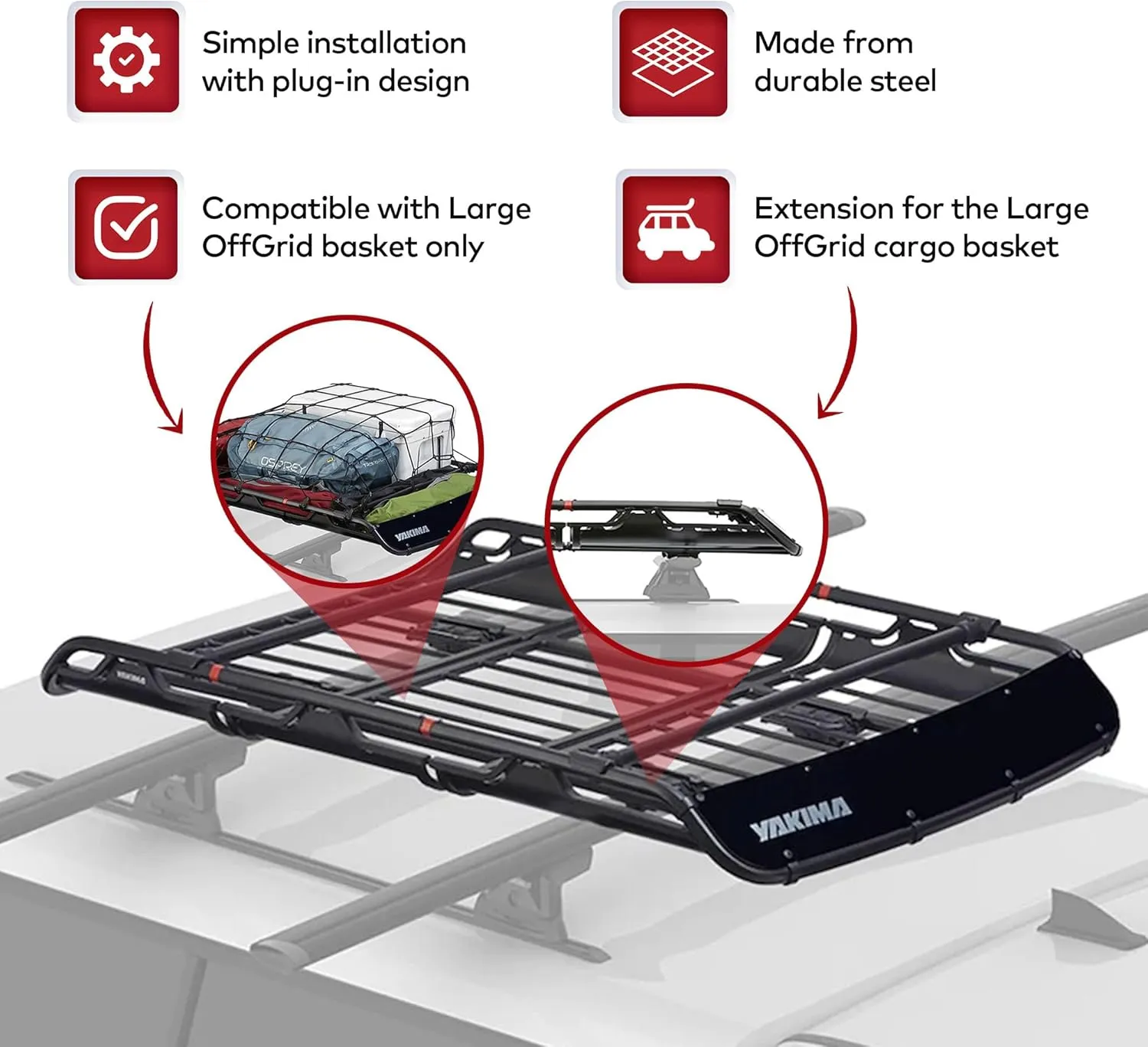 YAKIMA, OffGrid Extension for Cargo Basket, Medium