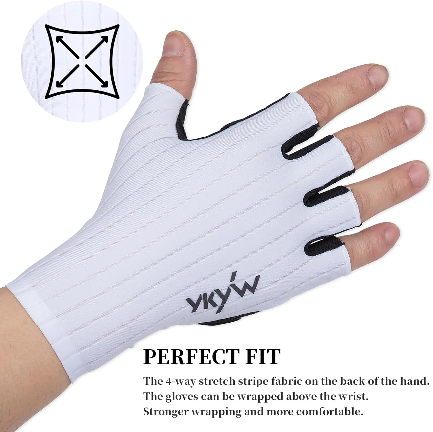 YKYWBIKE Cycling Gloves-Breathable Bike Gloves,Half Finger Padded Sport Gloves,Anti-Slip Biking Gloves,Shock-Absorbing MTB Bicycle Gloves for Men Women