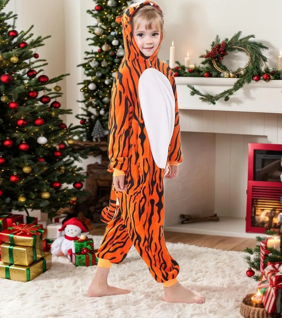 yolsun Kids Animal Halloween Costume, Deluxe Kids Onesie Dress up for Boys&Girls