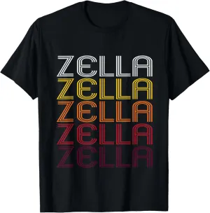 Zella Retro Wordmark Pattern - Vintage Style T-shirt