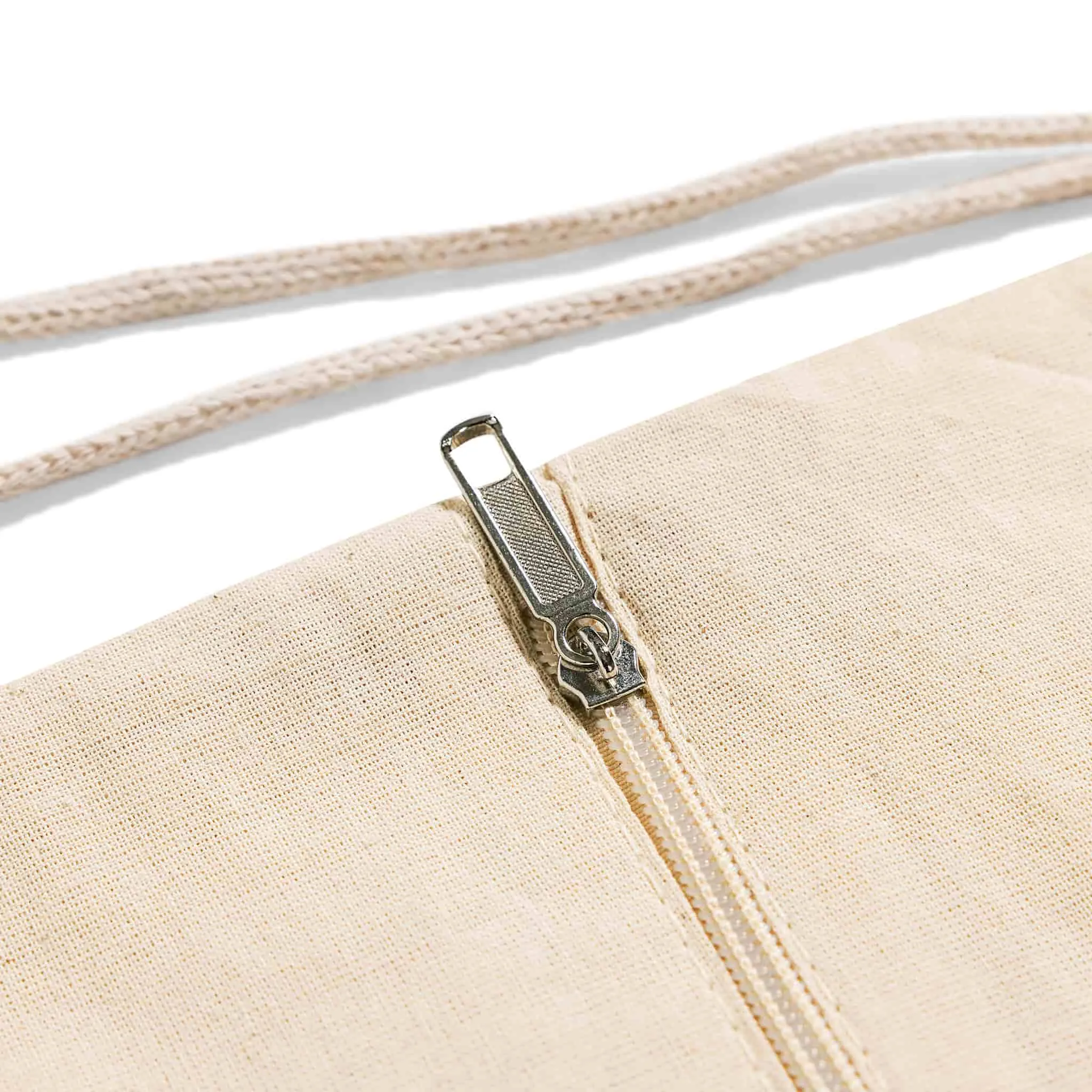 Zippered Cotton Canvas Drawstring Bag Backpack BPK19